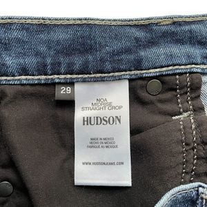 Hudson Noa Mid Rise Straight Crop Blue Jeans Size 29
